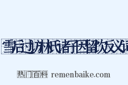 雪后过访林氏诸子因留饮反义词是什么意思的图片